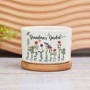 Frascos de Cerámica Blancos para Sublimación de 15 oz, Personalizables, con Tapa de Bambú - Product Image 1