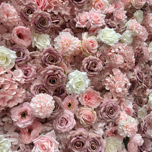 Promise Floral Wall Rectangle Romantic Pink <b>White</b> Plastic Reusable Wedding Decorations - Product Image 4