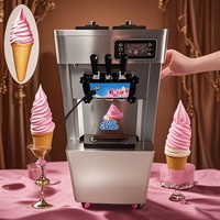 Machine à glaces commerciale SKL 2+1 saveurs 25-30L/heure Haute productivité Lait & Eau Glace molle