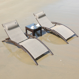 Chaise longue de plage, pieds en fonte, banc de parc, cadre en aluminium, meubles de salon, transat solaire, <span class=keywords><strong>piscine</strong></span> extérieure, lit solaire moderne - Product Image 3