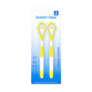 Tongue <b>Scraper</b> Double Sided Plastic Pink For Oral Hygiene Tongue <b>Cleaning</b> - Product Image 3