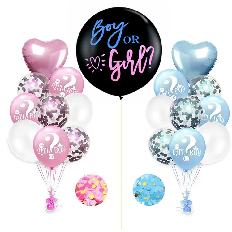 Feestfolie Ballonsgender Onthullen Baby Shower Ballonnen Decoraties Set Gender Onthullen Thema