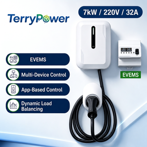 Estación de Carga para Vehículos Eléctricos TL-EV 7kW AC Tipo 2 32A con Comunicación EVEMS y Aplicación Inteligente para Uso Doméstico, Entrada 200-220V, Nueva - Product Image 1