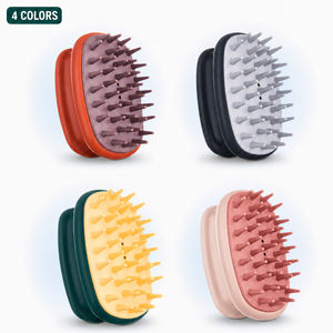 Brosse de massage du cuir chevelu personnalisée avec logo, poils souples en TPR, peigne de lavage des <span class=keywords><strong>cheveux</strong></span>, exfoliant humide et sec, portable, fournisseur OEM en gros - Product Image 1