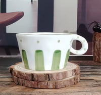 Mug à café en céramique écologique EuroJoy de style rétro à motif ancien, avec poignée, compatible micro-ondes, cadeau idéal pour les festivals et les anniversaires