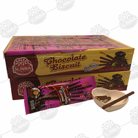 Vente en gros de boîtes d'emballage en vrac de biscuits croustillants enrobés de chocolat Halal doux délicieux pour enfants