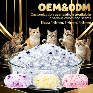Arena para Gatos de Gel de Sílice, Cristales Azules Premium, Higroscópica, Sin Polvo, Sin Aglomeración, Venta al Por Mayor OEM - Product Image 1