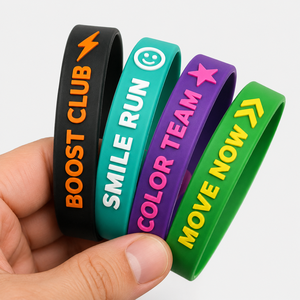 Bracelets promotionnels en silicone gaufré avec logo personnalisé pour événements, festivals, admission, collectes de fonds, campagnes de sensibilisation, cadeaux promotionnels - Product Image 4