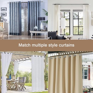 Barras de Cortina Individuales para Ventana con Adornos Plateados, 76-157 cm, Ajustables, Soportes y Accesorios Plateados para Cortinas, Juego para Sala de Estar - Product Image 5
