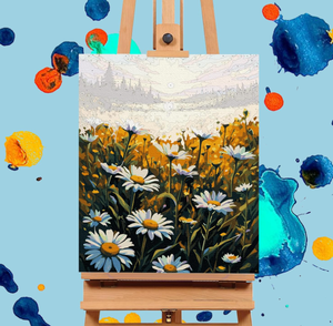 Con Mèo Màu Vàng Sao Bầu Trời Hoa Sơn Bằng Số Tự Làm Handpainted Hiện Đại Thân Thiện Với Môi Kỹ Thuật Số In Vải - Product Image 6