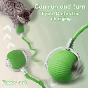 Plástico silicona multicolor movimiento multifuncional interactivo rodante mascota perro gato entrenamiento bola rodante Bola de juguete con cuerda - Product Image 2