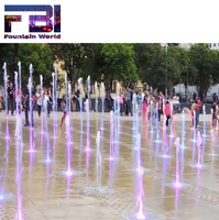 Fuente Musical Programable Personalizada para el Suelo, Fácil de Instalar, Fuente Decorativa de Agua para Exteriores con Luces