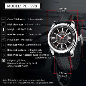 Montres automatiques mécaniques de luxe pour hommes Pagani Design 1778 en stock, 1 pièce avec logo personnalisé, 50 pièces OEM ODM - Product Image 3