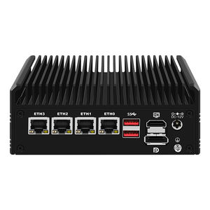 Zynshield PC Mini 4Lan konsumsi rendah, PC dengan Intel N100 4 2.5G Lan 1 DDR4 Max. 32GB NVME SSD 2 HDMI DP USB <span class=keywords><strong>3.2</strong></span> TPM untuk Linux Windows - Product Image 1