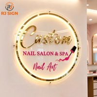 Enseigne LED personnalisée pour salon de beauté, enseignes lumineuses LED, lettres en relief 3D, enseignes électroniques pour entreprises, salons de coiffure, salons de manucure, boutiques, murs