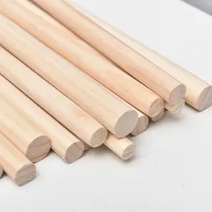 1/2/5/10pcs Round Wooden Stick 300mm Long Diy Edge Birch Wood Stick Wood Ice Cream Sticks
