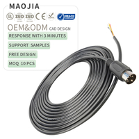 Cable Personalizado DIN de 5 Pines Macho a Cable Abierto, Cable de PVC de Calibre 24AWG, Conector Industrial Automotriz