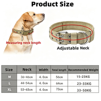 Collier pour chien tactique de luxe/classique, directement de l'usine, avec poignée, épaissi, extensible, robuste, en nylon 1000D, doublure rembourrée K9