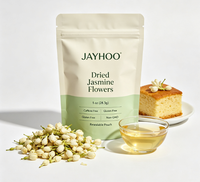 Fleurs de jasmin séchées JAYHOO 1 oz 28,3 g Sans caféine Sans gluten Sans OGM Comestibles pour le thé, la pâtisserie, les bains et les loisirs créatifs