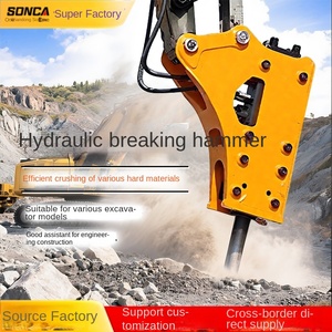 Martillo Hidráulico para Excavadora, Construcción de Ingeniería, Trituración de Pavimento de Concreto, Martillo de Ángulo Recto, Martillo Triangular - Product Image 5