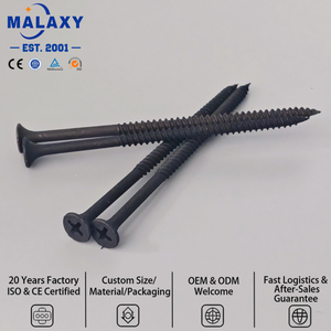 Tornillo <span class=keywords><strong>para</strong></span> Placa <span class=keywords><strong>de</strong></span> Yeso Malaxy C1022A, Hecho a Medida Según Dibujo, Cabeza <span class=keywords><strong>de</strong></span> Trompeta, Rosca Gruesa, Fosfato Negro - Product Image 2