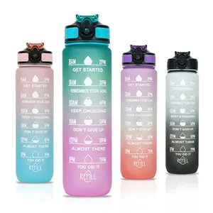 Garrafa de viagem esportiva reutilizável transparente personalizada 330ml, tampa fosca para escola, garrafa de água e plástico com logotipo personalizado