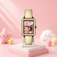 Montre à quartz pour enfants 2026 IP avec chiffres de dessin animé mignons, bracelet en cuir, boîtier en alliage, cadran en verre, étanche, boîtier carré, design sportif