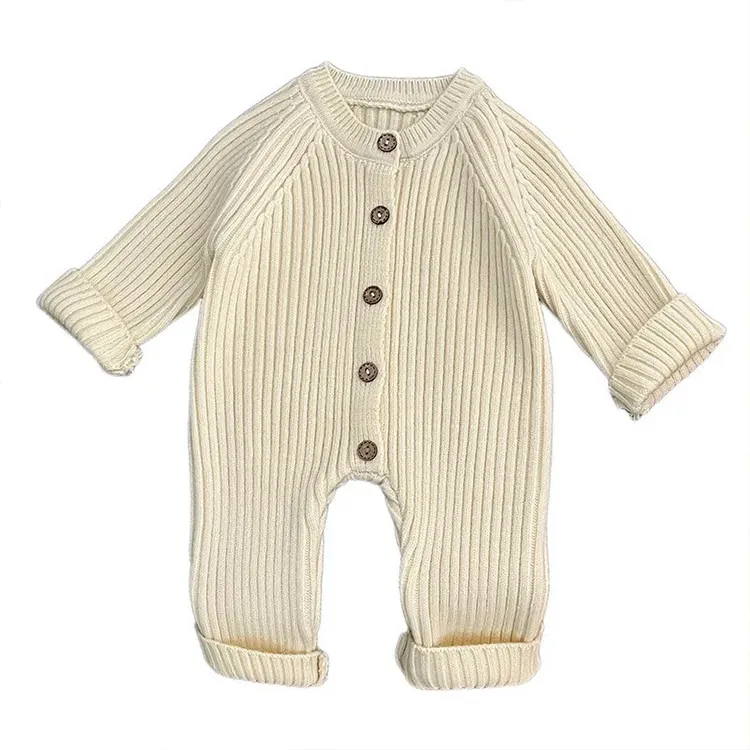 Vente en gros des derniers pulls tricotés en laine pour enfants les plus vendus, combinaisons pour bébé fille nouveau-né, 100% coton biologique bébé c