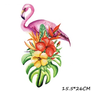 Grandes pegatinas de parche de transferencia de calor de hierro flamenco rosado para apliques de prensa de ropa - Product Image 3