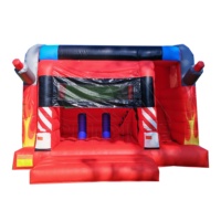 Château gonflable sur le thème des pompiers, structure gonflable pour enfants, station de pompiers gonflable pour location de fête