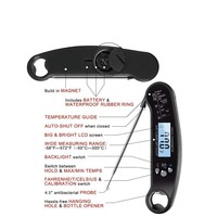 Termometer Digital untuk Memanggang dan BBQ di Luar Ruangan, Termometer Makanan Bacaan Instan, Probe Makanan untuk Memasak, Termometer Daging untuk Dapur