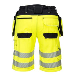 PORTWEST - PW343YBR30 PW3 High visibility Holster yellow/black <b>shorts</b> - EAN 5036108315017 <b>HI</b>-<b>VIS</b> WORKWEAR - Product Image 2