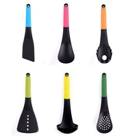 KINGWISE Ustensiles de cuisine en silicone, ensemble de 6 pièces, ustensiles de cuisine antiadhésifs avec boîte cadeau, compatibles lave-vaisselle et congélateur