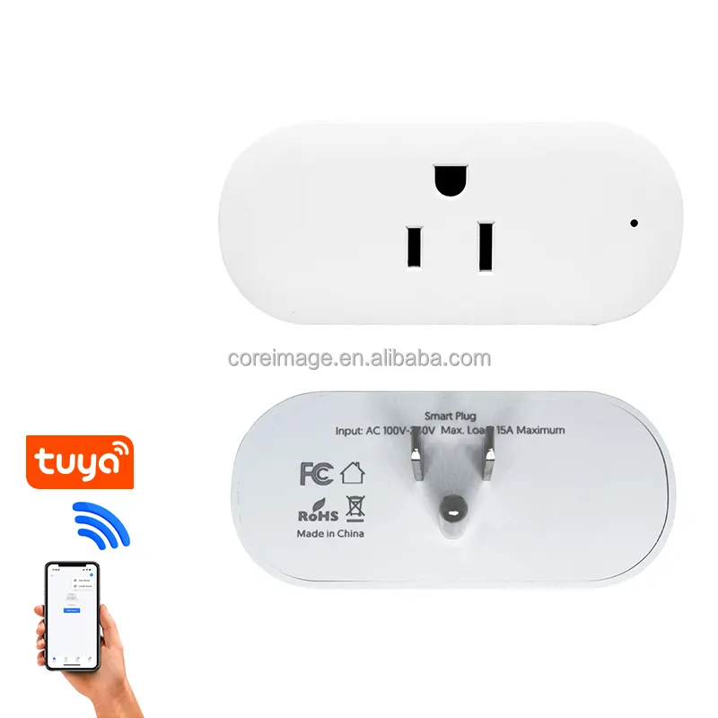 US Standard Tuya Smart Life Amazon Alexa Google WiFi Wireless US Mini WiFi Smart Plug Socket