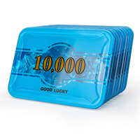 Plaques de jetons de poker rectangulaires en acrylique personnalisées avec impression anti-contrefaçon UV et récompenses à haut enjeu