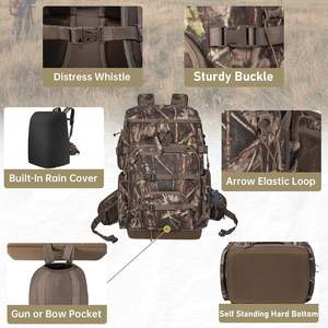 Échantillon gratuit Sac de sport camouflage durable personnalisé imperméable Accessoires de chasse Sacs Sac à dos de chasse - Product Image 5