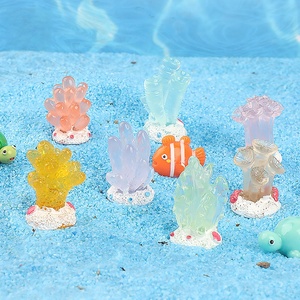 เคสโทรศัพท์ DIY ขายดีจากโรงงาน พร้อมจี้เรซิ่นใส 3 มิติ พวงกุญแจเรืองแสง ของตกแต่งโต๊ะทำงานรูปปะการังจิ๋ว - Product Image 1