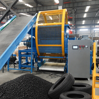 Ligne de machines de recyclage industrielle à double arbre pour le broyage de pneus usagés, de la transformation du caoutchouc et du plastique