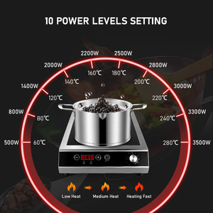 Cocina de inducción eléctrica de 3500W, estufa de Panel de cerámica con inducción de <span class=keywords><strong>Gas</strong></span>, aparato de cocina eficiente y fácil de usar - Product Image 6