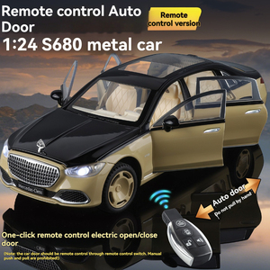 Modèle de <span class=keywords><strong>voiture</strong></span> miniature en métal 1:24 benz S680 avec clé RC, son, portes ouvrables, décoration, modèle de <span class=keywords><strong>voiture</strong></span> de sport, <span class=keywords><strong>camion</strong></span>, jouets, cadeau pour garçon - Product Image 2
