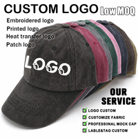 Gorras de Béisbol Lisas al por Mayor con Logotipo Personalizado, Unisex, Vintage, de Algodón, Ajustables, Estilo Trucker, Desgastadas, Deportivas, con Efecto Lavado