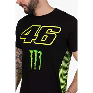 เสื้อยืดออกกำลังกายสีดำผ้าคอตตอนกัน84% เสื้อยืดออกกำลังกายผ้า16% โพลีเอสเตอร์46ชิ้น - Product Image 5