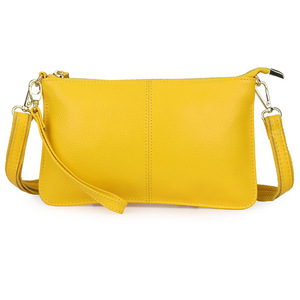 Women's Fashion Cow Leather Zipper Closure Cross Body <b>Bag</b> with Polyester Lining Lightweight Solid Color for Phone Everyday Use - Product Image 4