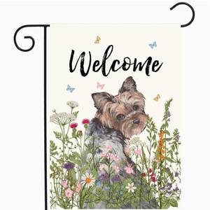 Drapeaux de jardin pliables personnalisables promotionnels printemps-été avec motif floral et design Boston Terrier – Panneau extérieur, cadeau - Product Image 5