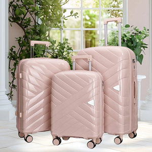 Ensemble de bagages de voyage neufs en PP polyester léger, coque rigide, étanche, motif dessin animé, avec 4 roues et serrure à combinaison pour affaires - Product Image 4