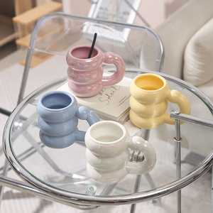 Taza de Cerámica Estilo INS, Taza de Cerámica Hecha a Mano, Taza de Café Macaron, Taza de Cerámica - Product Image 5