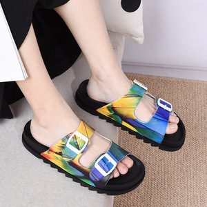 Sandali da <span class=keywords><strong>donna</strong></span> con Design personalizzato in Sole in schiuma alla moda con soletta in PVC <span class=keywords><strong>scarpe</strong></span> basse con funzione rotonda antiscivolo <span class=keywords><strong>per</strong></span> uso esterno da spiaggia - Product Image 3