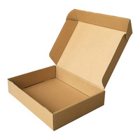 Cajas de Kraft Natural plegables, venta al por mayor de fábrica, caja de embalaje de papel corrugado