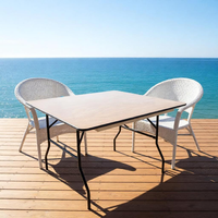 Table pliante carrée DISHI pour événements et fêtes en plein air, idéale pour les banquets et les mariages – Vente chaude