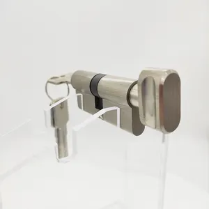 Cilindro de cerradura de puerta euro personalizado, aleación de zinc, latón, 60, 70, 80, 90, 100, 110, 120 mm